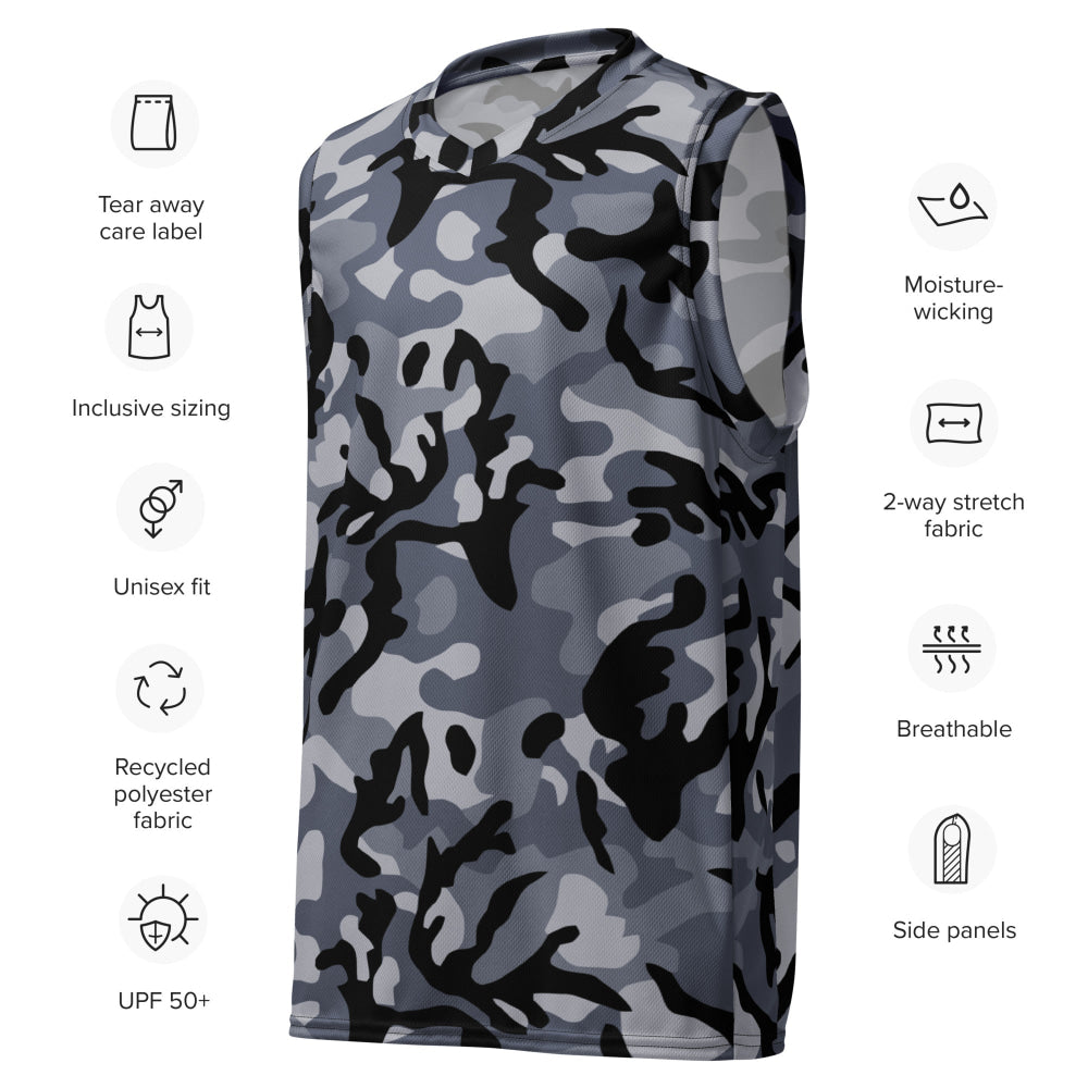 Chinese Marine Blue Oceanic CAMO unisex basketball jersey - Unisex Basketball Jersey