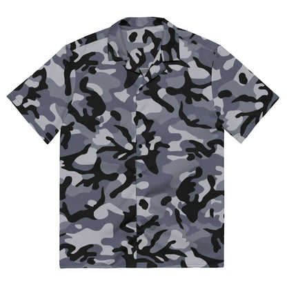 Chinese Marine Blue Oceanic CAMO Unisex button shirt - 2XS - Button Shirt