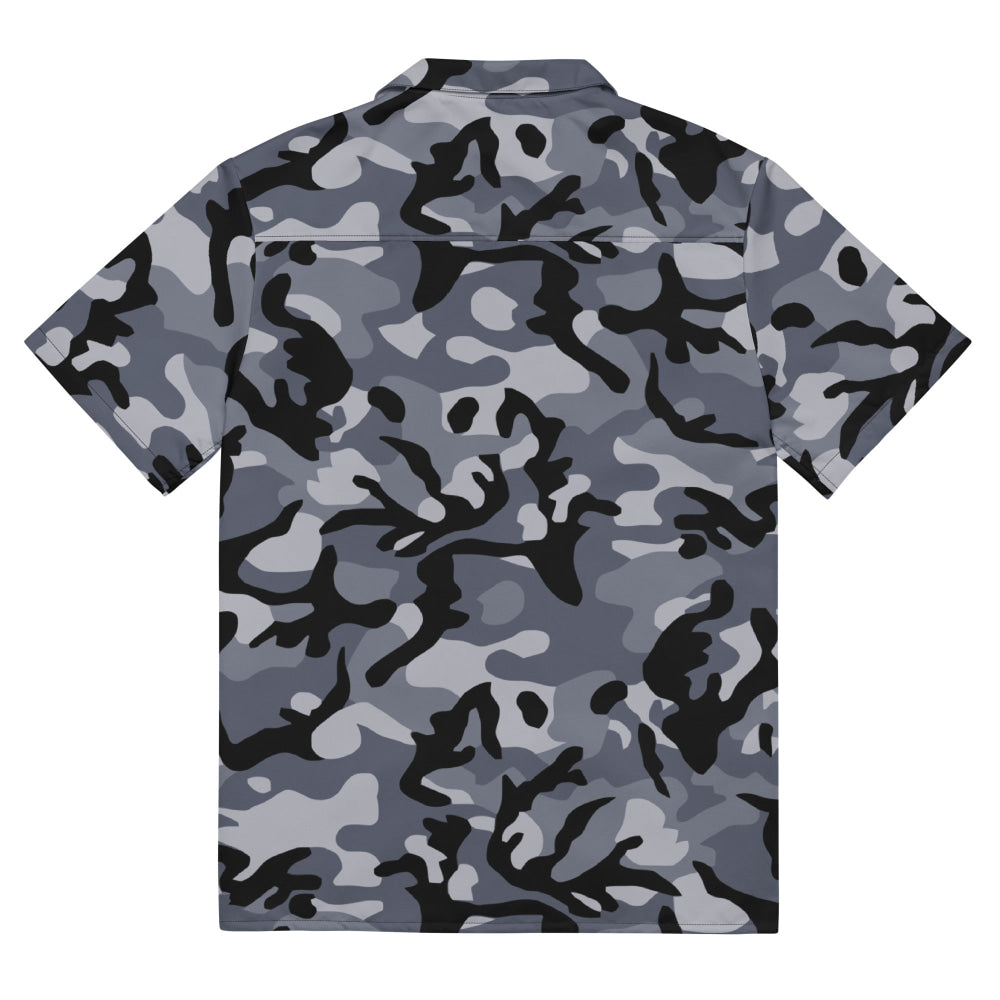 Chinese Marine Blue Oceanic CAMO Unisex button shirt - Button Shirt