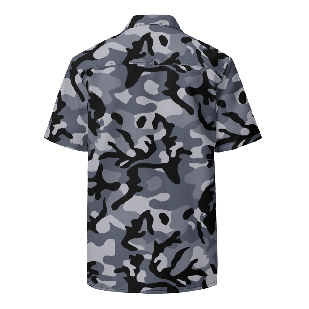 Chinese Marine Blue Oceanic CAMO Unisex button shirt - Button Shirt