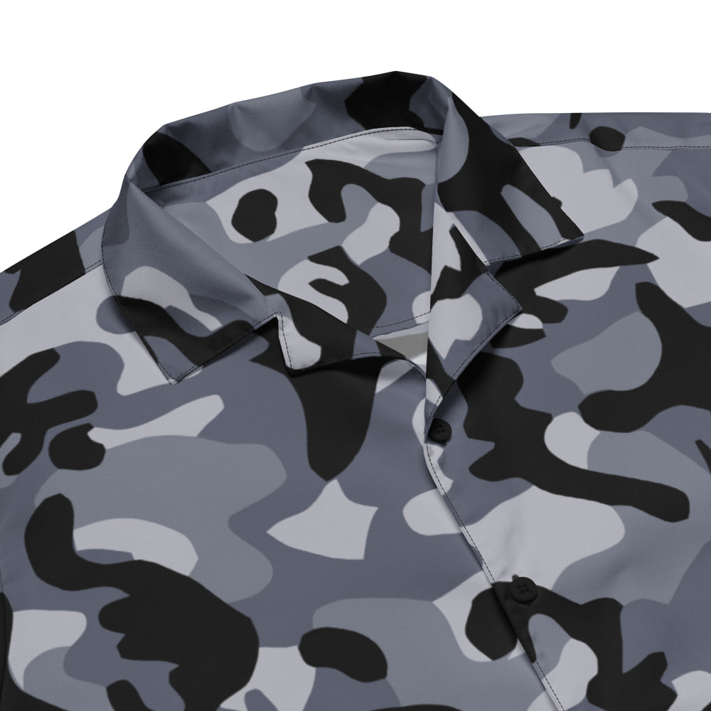 Chinese Marine Blue Oceanic CAMO Unisex button shirt - Button Shirt