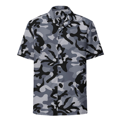 Chinese Marine Blue Oceanic CAMO Unisex button shirt - Button Shirt