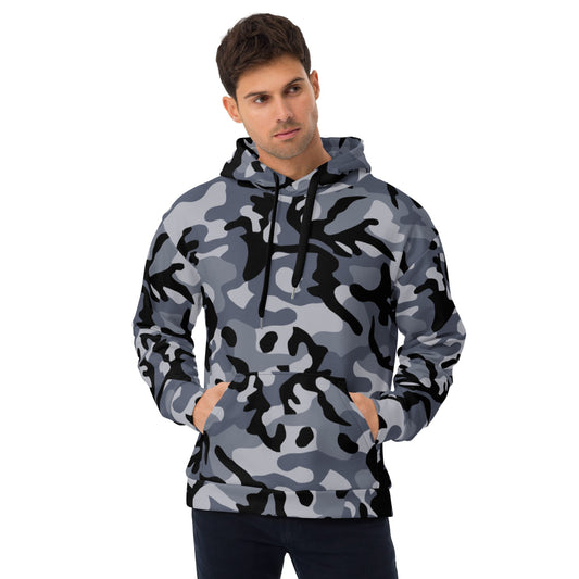 Chinese Marine Blue Oceanic CAMO Unisex Hoodie - 2XS