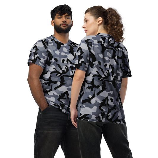 Chinese Marine Blue Oceanic CAMO unisex sports jersey - 2XS - Unisex Sports Jersey