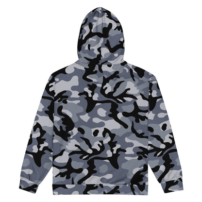 Chinese Marine Blue Oceanic CAMO Unisex zip hoodie - Zip Hoodie