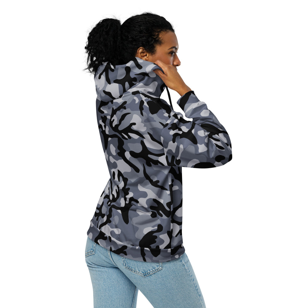 Chinese Marine Blue Oceanic CAMO Unisex zip hoodie - Zip Hoodie