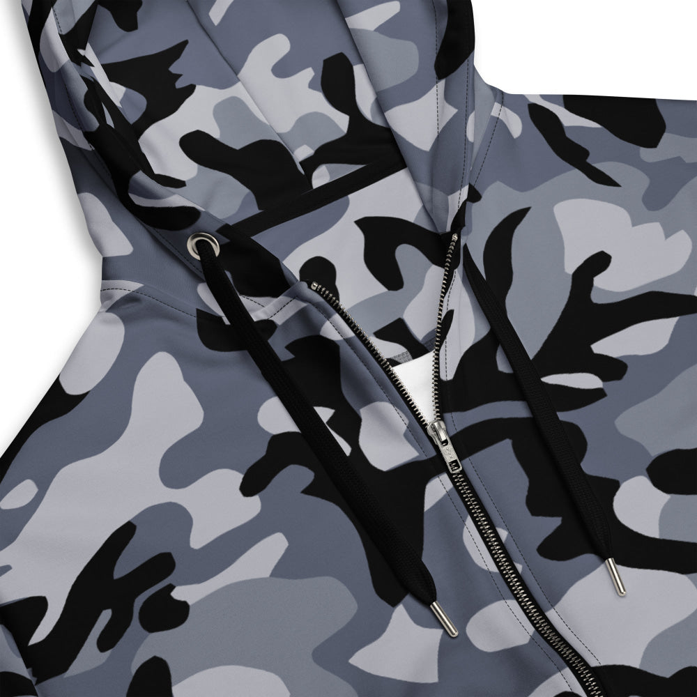 Chinese Marine Blue Oceanic CAMO Unisex zip hoodie - Zip Hoodie