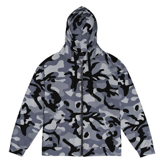 Chinese Marine Blue Oceanic CAMO Unisex zip hoodie - Zip Hoodie