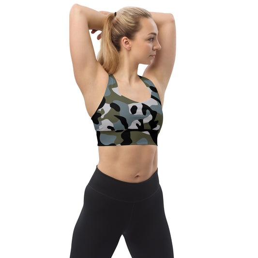 Chinese Marine Oceanic Woodland CAMO Longline sports bra - XS - Womens Sports Bra