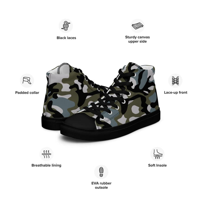 Chinese Marine Oceanic Woodland CAMO Men’s high top canvas shoes