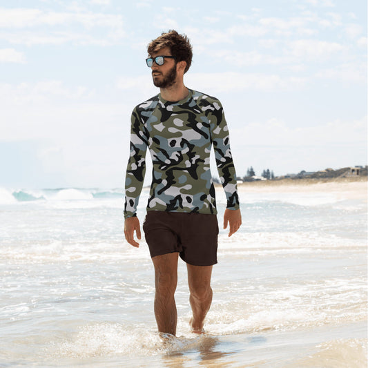 Chinese Marine Oceanic Woodland CAMO Men’s Rash Guard - XS - Mens