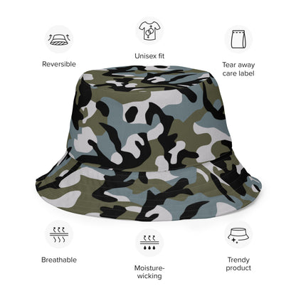 Chinese Marine Oceanic Woodland CAMO Reversible bucket hat - Bucket Hat