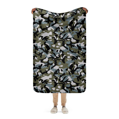 Chinese Marine Oceanic Woodland CAMO Sherpa blanket - 37″×57″ - Blanket