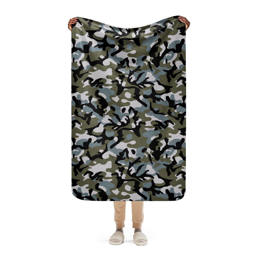 Chinese Marine Oceanic Woodland CAMO Sherpa blanket - 37″×57″