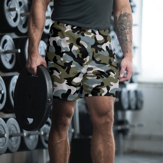 Chinese Marine Oceanic Woodland CAMO Unisex Athletic Long Shorts - XS