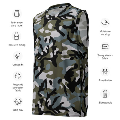 Chinese Marine Oceanic Woodland CAMO unisex basketball jersey - Unisex Basketball Jersey