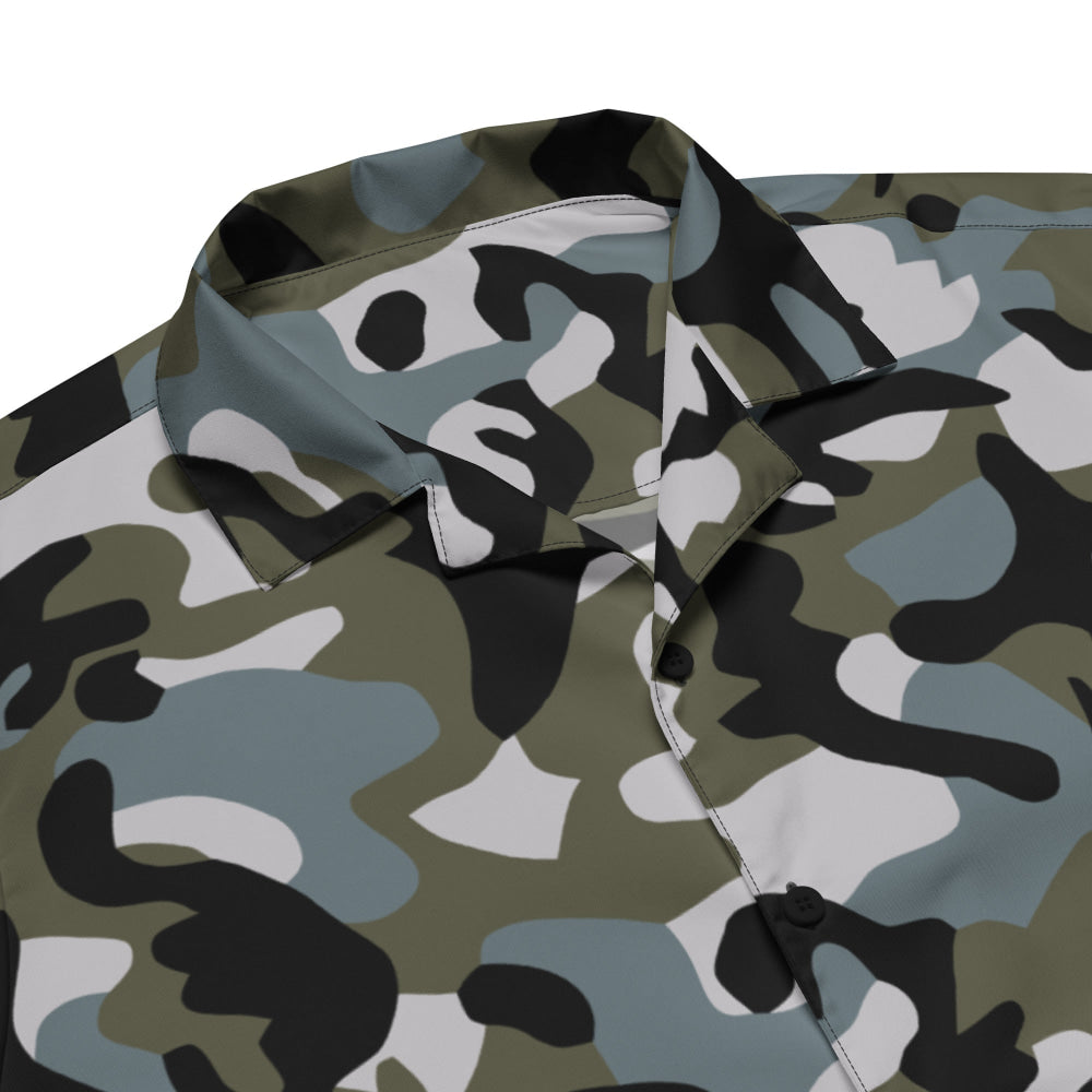 Chinese Marine Oceanic Woodland CAMO Unisex button shirt - Button Shirt