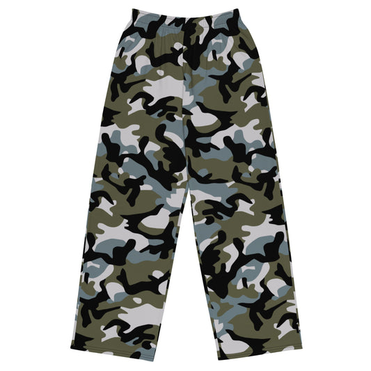 Chinese Marine Oceanic Woodland CAMO unisex wide-leg pants - 2XS - Unisex Wide-Leg Pants