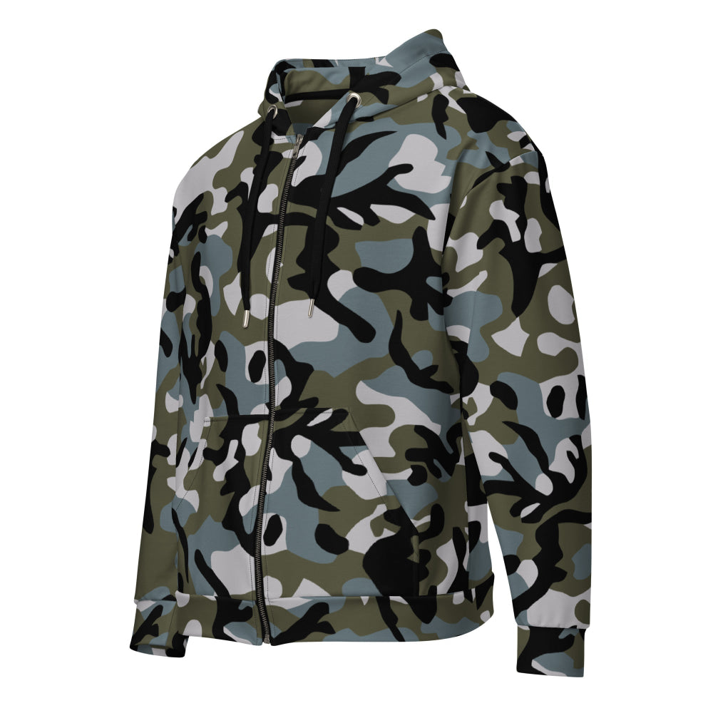 Chinese Marine Oceanic Woodland CAMO Unisex zip hoodie - 2XS - Zip Hoodie