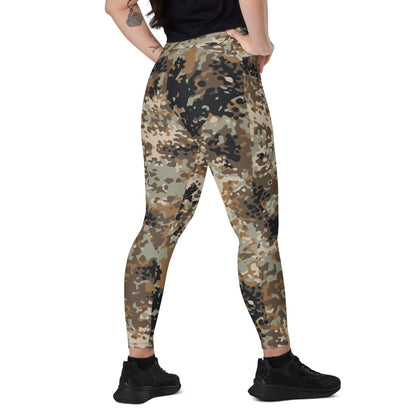 Chinese Plateau Tibet-tarn Highland CAMO Leggings with pockets - 2XS - Womens With Pockets