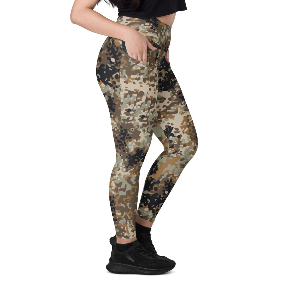 Chinese Plateau Tibet-tarn Highland CAMO Leggings with pockets - Womens With Pockets