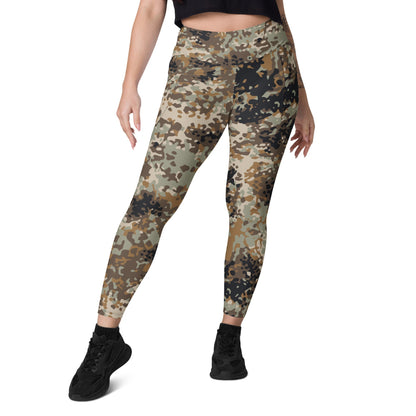 Chinese Plateau Tibet-tarn Highland CAMO Leggings with pockets - Womens With Pockets