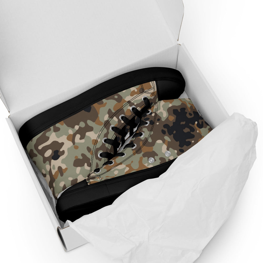 Chinese Plateau Tibet-tarn Highland CAMO Men’s high top canvas shoes - Mens High Top Canvas Shoes