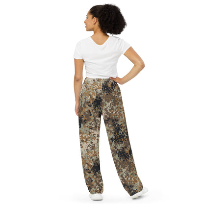 Chinese Plateau Tibet-tarn Highland CAMO unisex wide-leg pants - Unisex Wide-Leg Pants