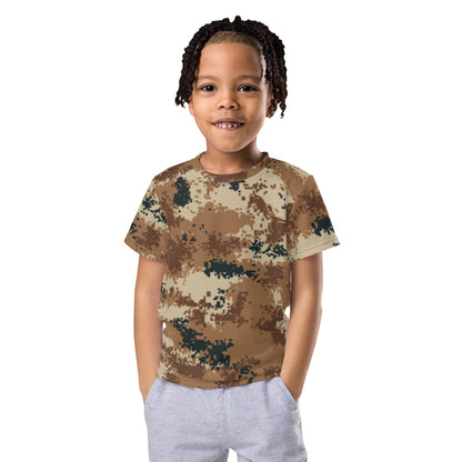 Chinese Type 07 Arid CAMO Kids crew neck t-shirt - 2T - Crew Neck T-shirt