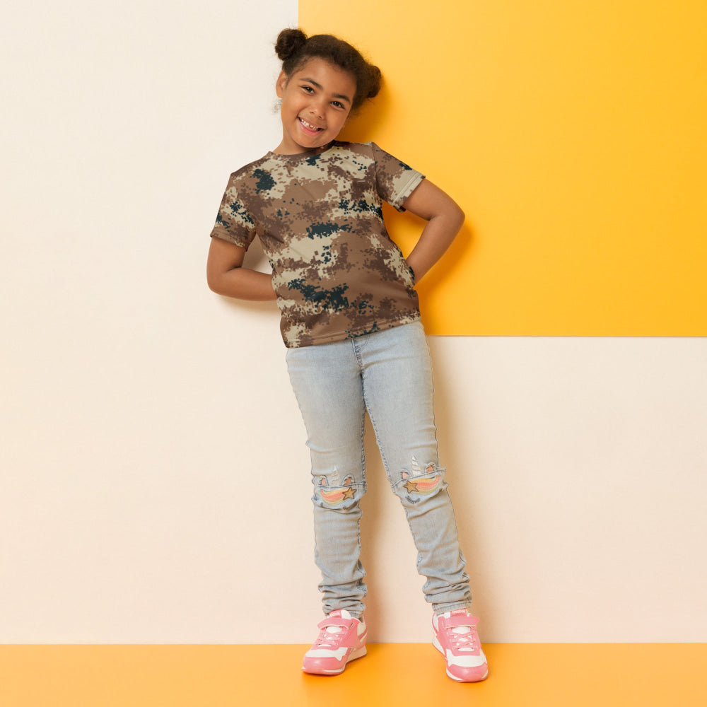 Chinese Type 07 Arid CAMO Kids crew neck t-shirt - Crew Neck T-shirt