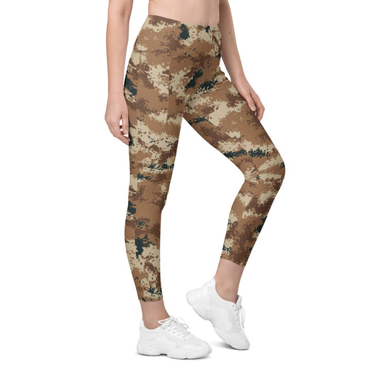 Chinese Type 07 Arid CAMO Leggings with pockets - 2XS - Womens With Pockets