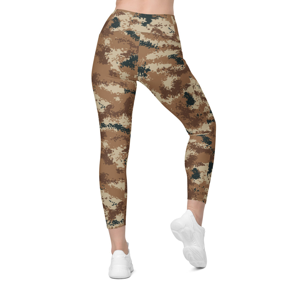 Chinese Type 07 Arid CAMO Leggings with pockets - Womens With Pockets