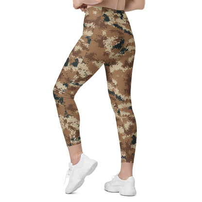 Chinese Type 07 Arid CAMO Leggings with pockets - Womens With Pockets