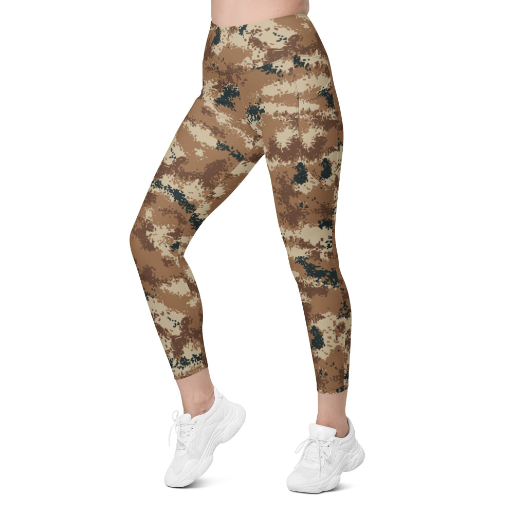 Chinese Type 07 Arid CAMO Leggings with pockets - Womens With Pockets