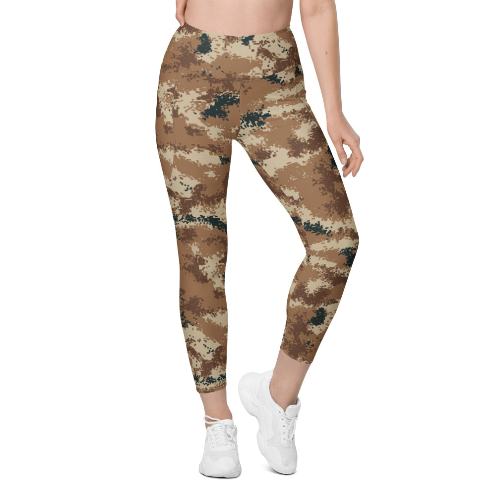 Chinese Type 07 Arid CAMO Leggings with pockets - Womens With Pockets