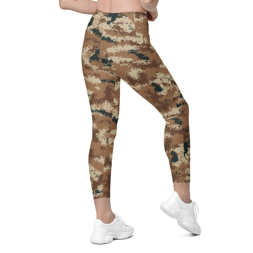 Chinese Type 07 Arid CAMO Leggings with pockets - Womens With Pockets