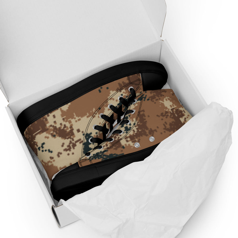 Chinese Type 07 Arid CAMO Men’s high top canvas shoes - Mens High Top Canvas Shoes