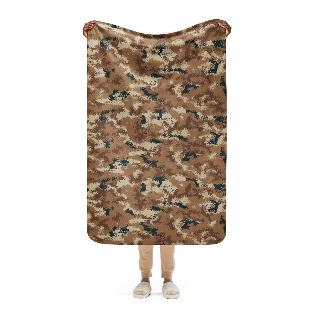 Chinese Type 07 Arid CAMO Sherpa blanket - 37″×57″ - Blanket