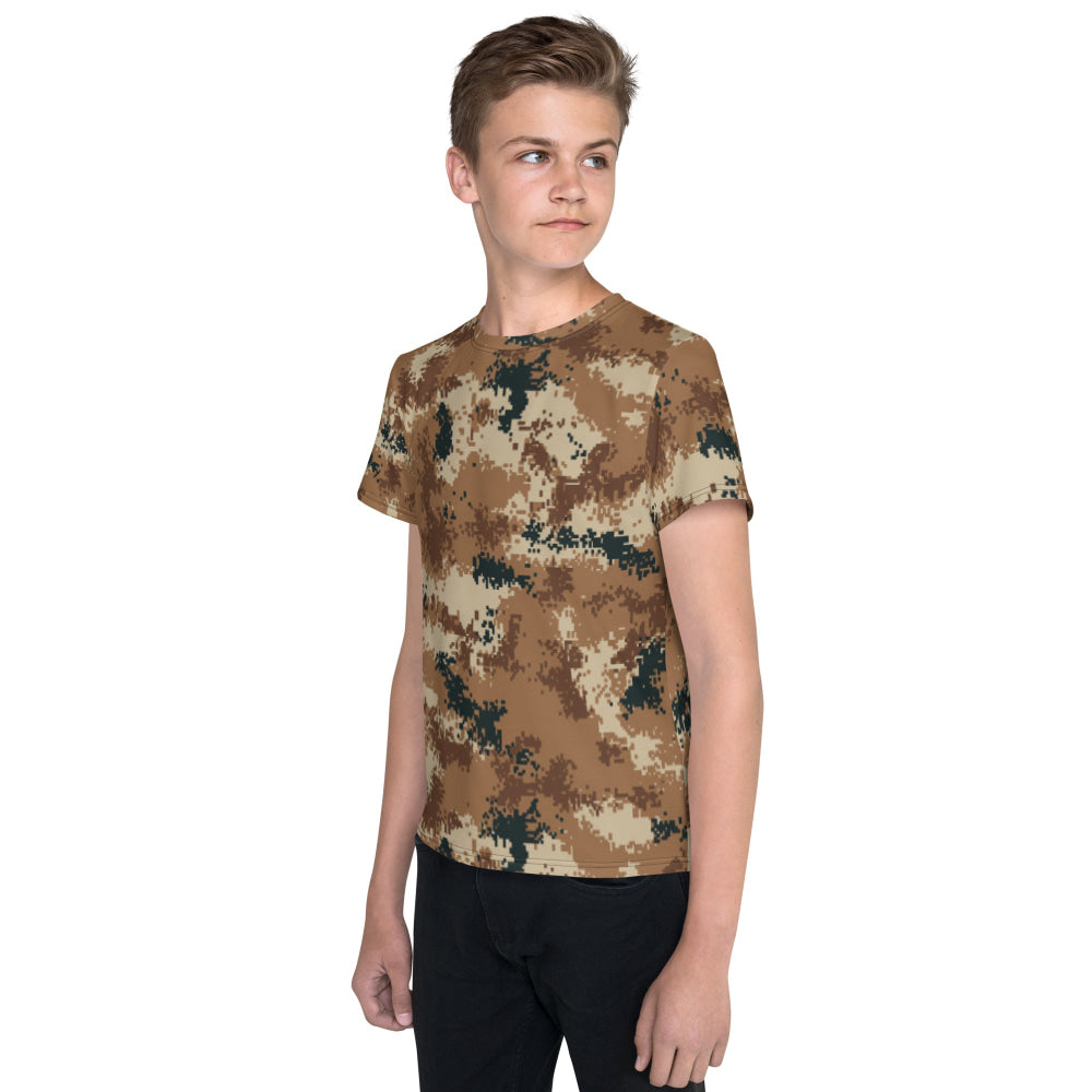 Chinese Type 07 Arid CAMO Youth crew neck t-shirt - Crew Neck T-shirt