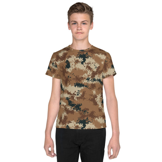 Chinese Type 07 Arid CAMO Youth crew neck t-shirt - 8 - Crew Neck T-shirt