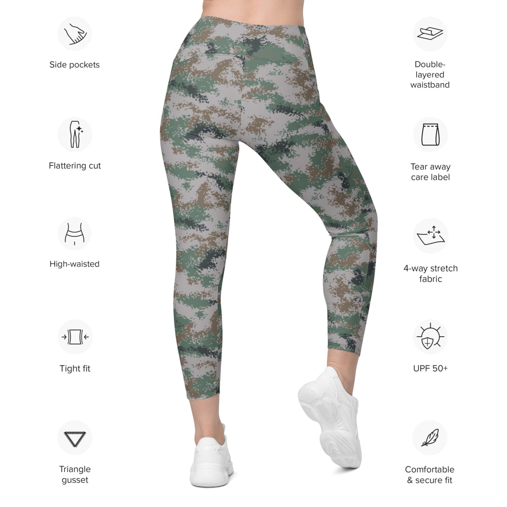 Chinese Type 07 Universal CAMO Leggings with pockets - Womens With Pockets