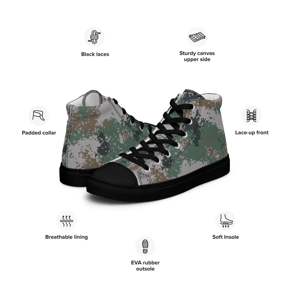 Chinese Type 07 Universal CAMO Men’s high top canvas shoes - Mens High Top Canvas Shoes