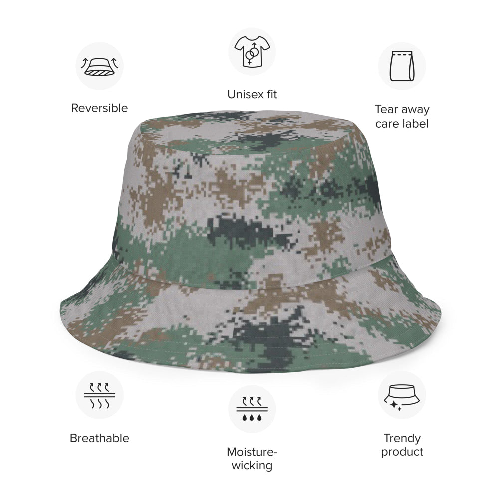 Chinese Type 07 Universal CAMO Reversible bucket hat - Bucket Hat