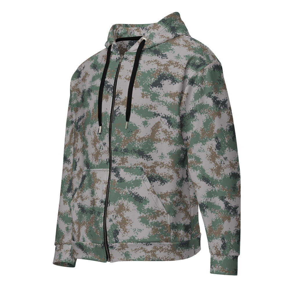 Chinese Type 07 Universal CAMO Unisex zip hoodie - 2XS - Zip Hoodie