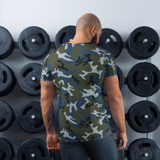 Chinese Type 87 Ocean CAMO Mens Athletic T-Shirt