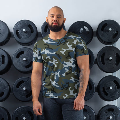 Chinese Type 87 Ocean CAMO Mens Athletic T-Shirt - XS