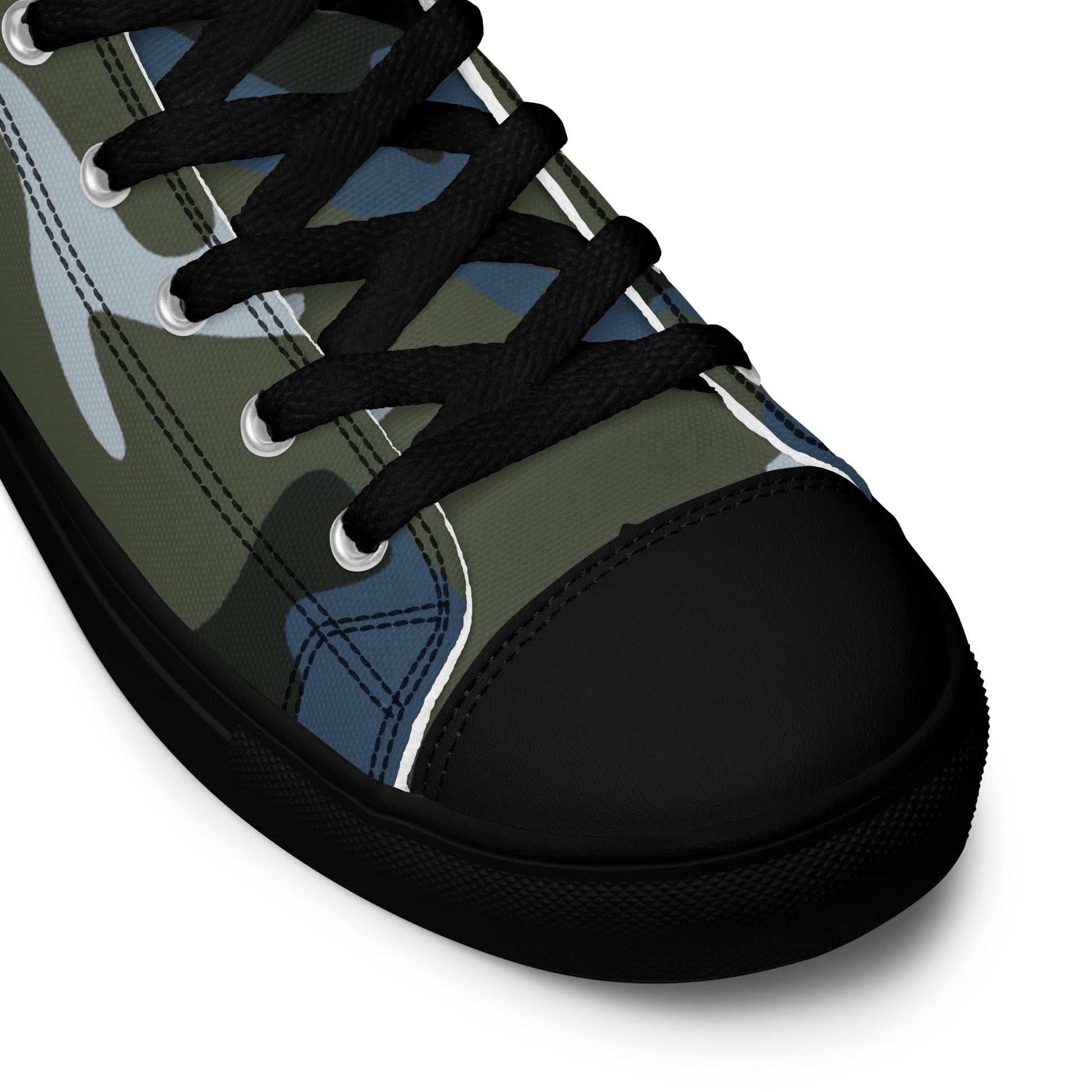 Chinese Type 87 Ocean CAMO Mens High-Top Canvas Shoes