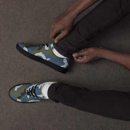 Chinese Type 87 Ocean CAMO Mens Lace-Up Canvas Shoes - Lace-up
