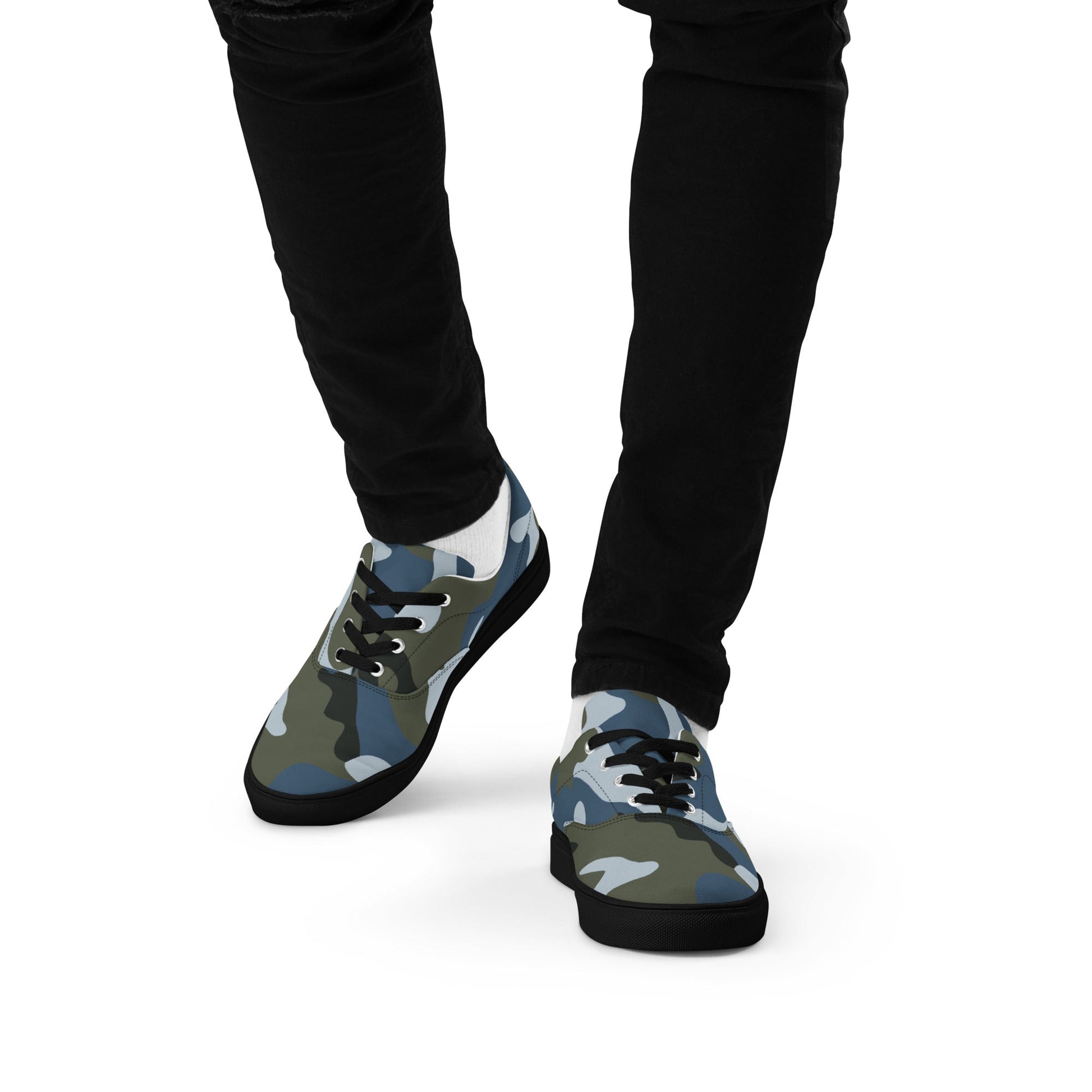 Chinese Type 87 Ocean CAMO Mens Lace-Up Canvas Shoes - Lace-up