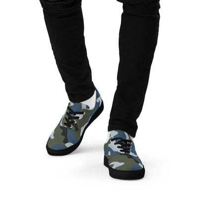 Chinese Type 87 Ocean CAMO Mens Lace-Up Canvas Shoes - Lace-up